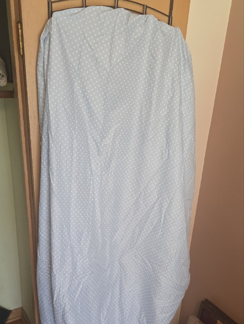 New Without Tags - Super Soft Polka Dot Sheet Set - Light Blue - Picture 2 of 5
